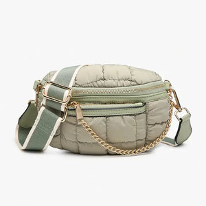 Quilted Bum Bag w/ Gold