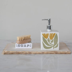 Floral Soap Dispenser