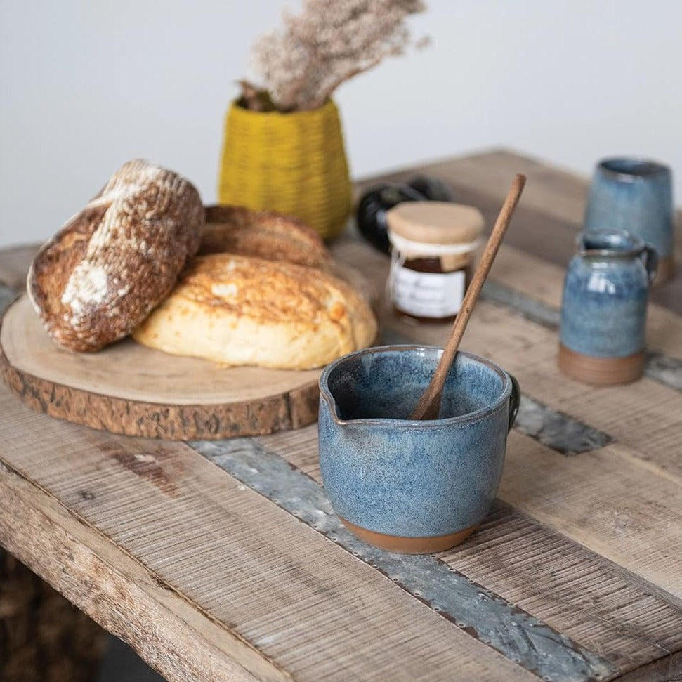 Blue Glazed Batter Bowl