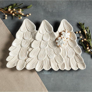 White Evergreen Platter