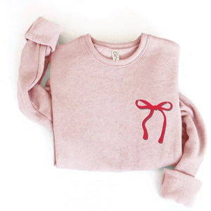 Blush Bow Graphic Sweatshirt