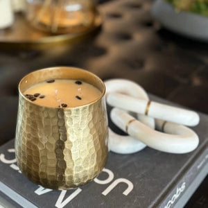 Unplug Hammered Tin Candle