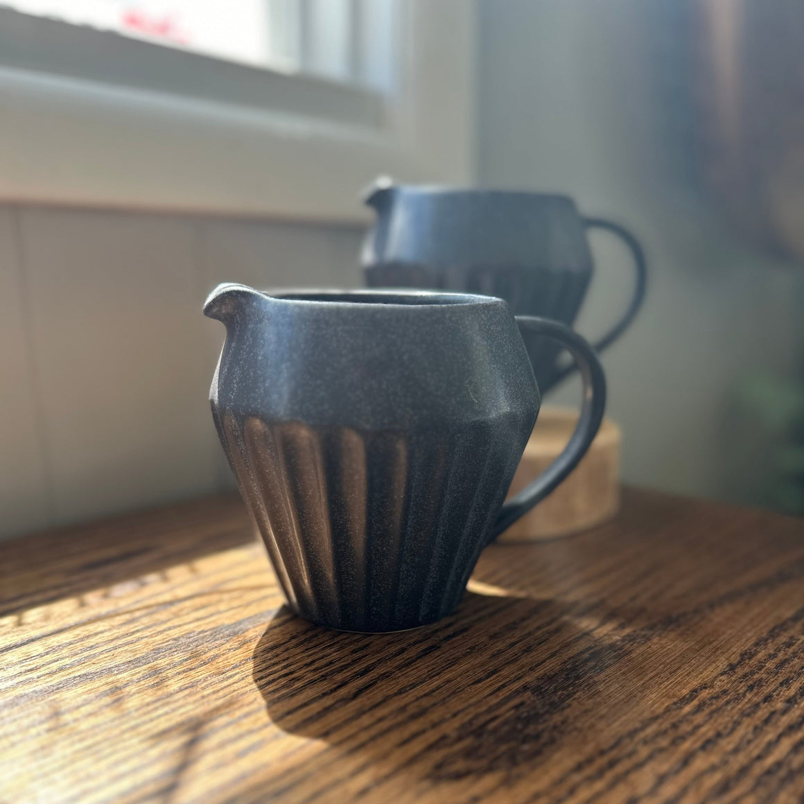 Matte Black Stoneware Creamer