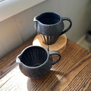 Matte Black Stoneware Creamer