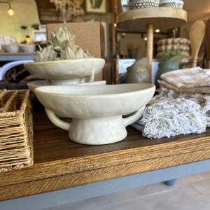 Stoneware Footed Pedestal Bowl