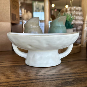 Stoneware Footed Pedestal Bowl