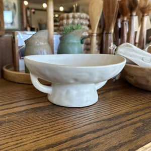 Stoneware Footed Pedestal Bowl