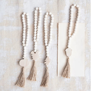 Wood Beads w/ Fall Tassel