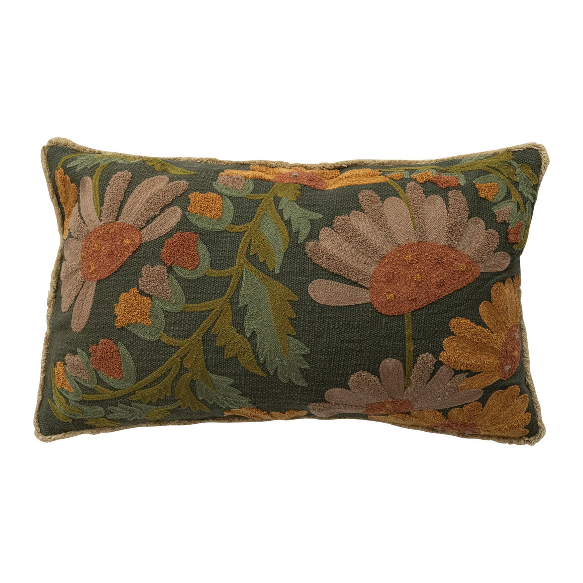 Fall Fever Embroidered Pillow