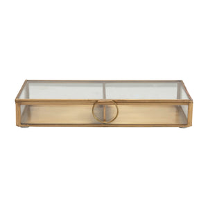 Brass Finish Glass Box