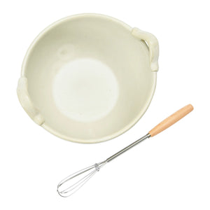 Stoneware Batter Bowl w/ Whisk