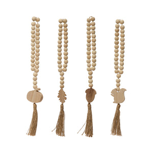 Wood Beads w/ Fall Tassel