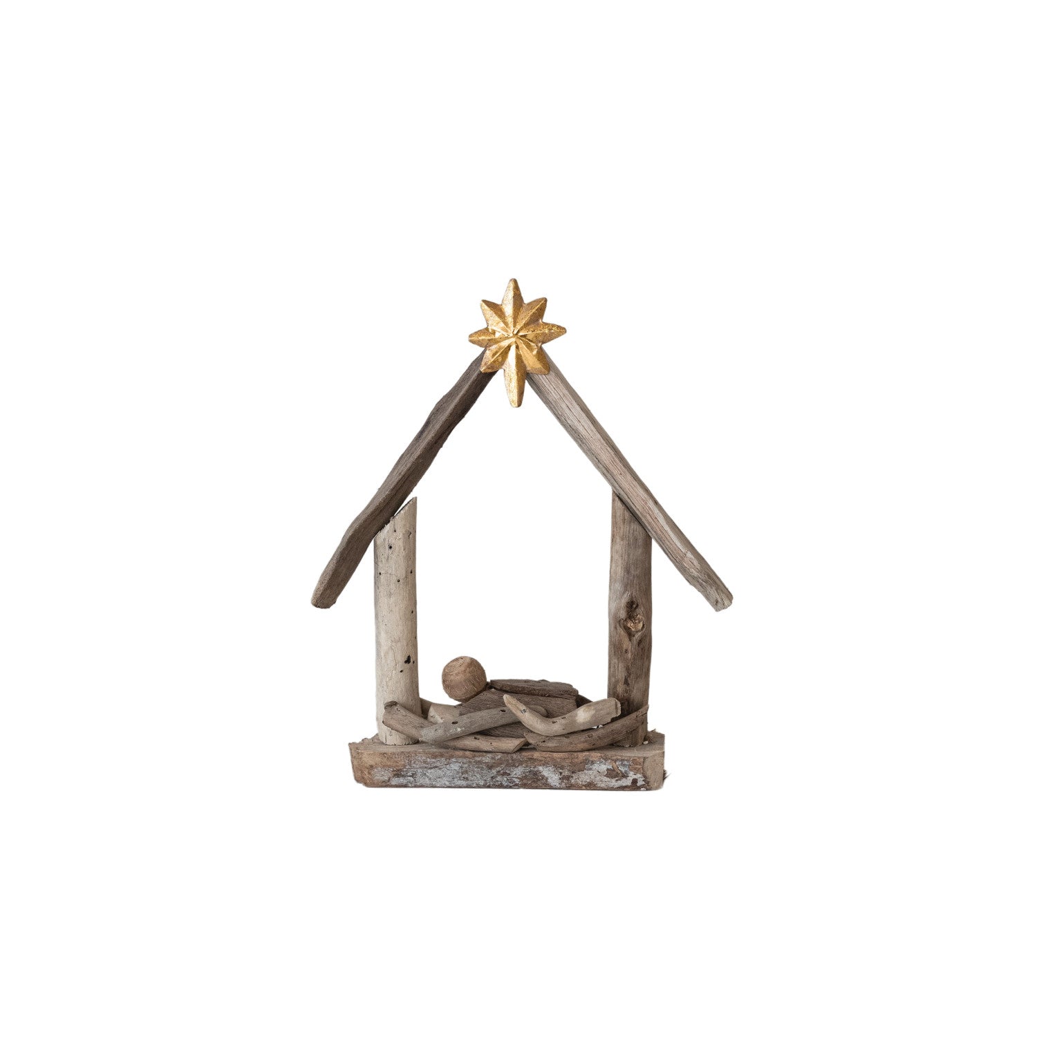 Driftwood Baby Jesus Manger