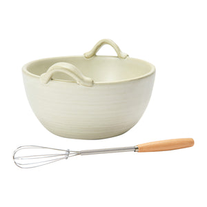 Stoneware Batter Bowl w/ Whisk