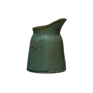 Green Stoneware Creamer