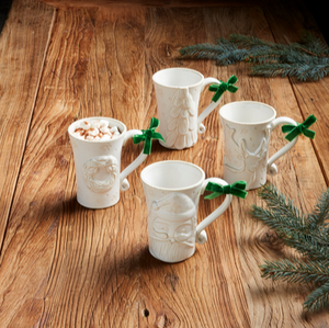 White Christmas Mugs