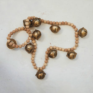 Wood Bead and Bell Bunch