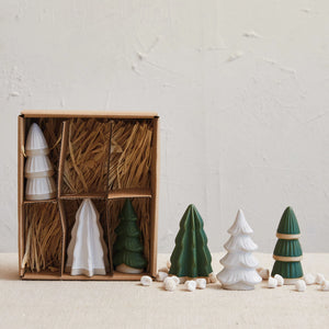 Boxed Stoneware Trees